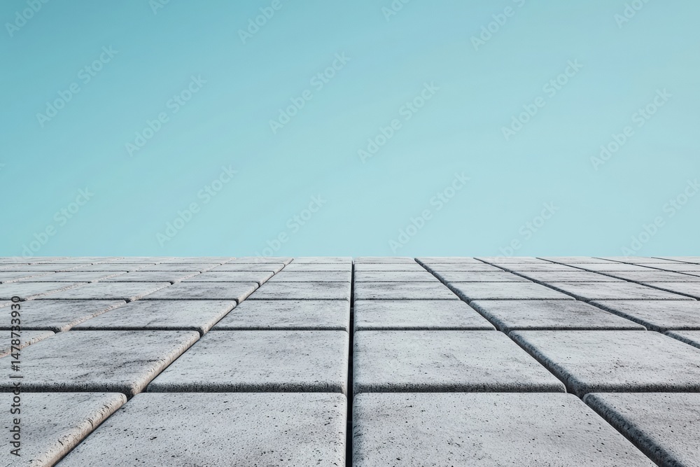 Aufkleber Empty concrete surface seamlessly blending into soft gradient background