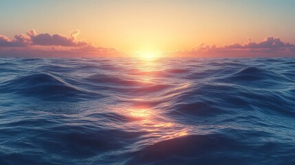 Obraz premium Sunrise over a tranquil ocean