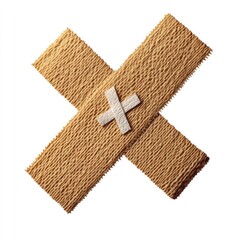 Obraz premium A cross-shaped adhesive bandage