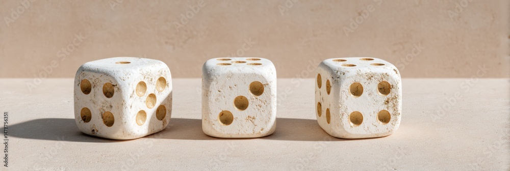 Aufkleber minimalist risk analytics textural ceramic dice visualization for strategic decision-making in moder