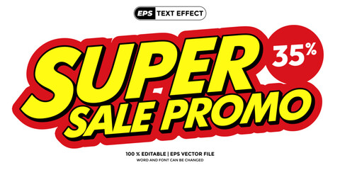 Editable 3D Text Effect for Super Sale Promotions