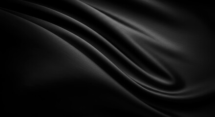 Obraz premium Black Silk Fabric Texture Background