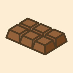 Kawaii Design Style Chocolate Bar Vector Template