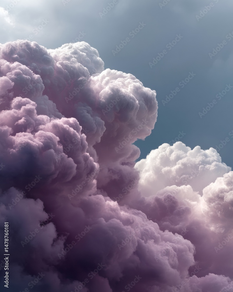 Aufkleber ethereal climate narrative moody pastel storm cloudscape visualizing atmospheric dynamics for next-g