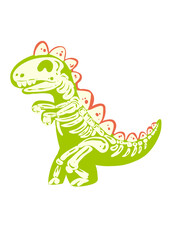 Dino Green Bone Flat 