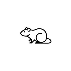 Minimalist Mouse Icon: Clean Vector Illustration