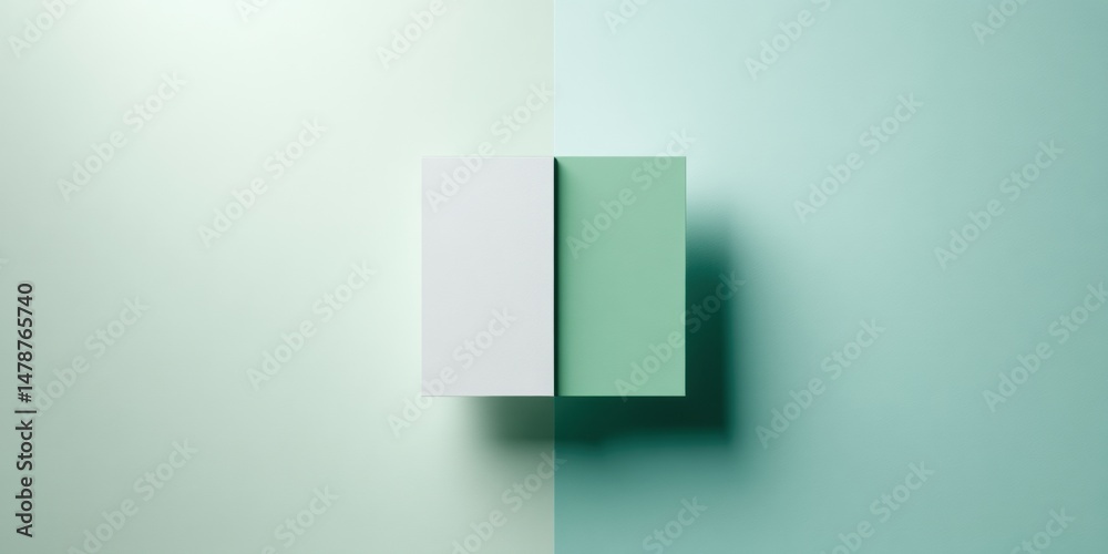 Aufkleber minimalist business identity sage green namecard mockup for modern branding - elevated design templa