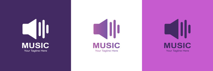 Fototapeta premium Music Logo Pack – Speaker Style