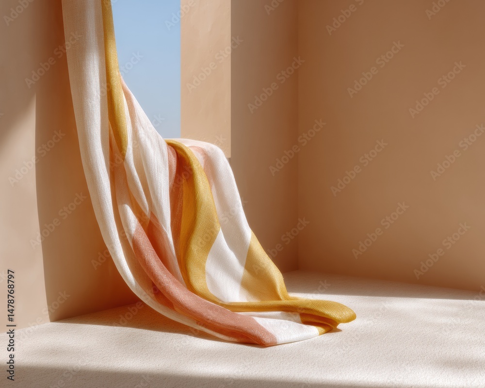 Aufkleber fluid minimalism soft gradient textile design exploring sensory tranquility and contemporary aesthet