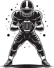 Obraz premium Quarterback Throwing Football SilhouetteRunning Back with Ball Vector DesignFootball Helmet and Ball SilhouetteTouchdown Celebration Silhouette ArtFootball Player Tackling Scene Vector