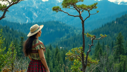 girl in the mountains