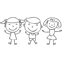 Children Draw Doodle