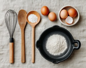 Rustic Culinary Artistry Farm-Fresh Breakfast Essentials - Minimalist Cooking Aesthetic for Modern Home Chefs and Wellness-Driven Foodies