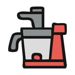 Juicer Vector Icon – Electric Kitchen Appliance for Fruit and Vegetable Juice Extraction