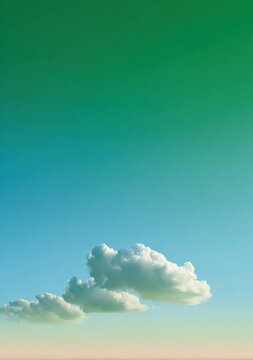 Fototapeta Serene Gradient Sky Minimalist Cloud Landscape for Digital Wellness, Meditation Content and Sustainable Brand Storytelling - Tranquil Nature Aesthetic
