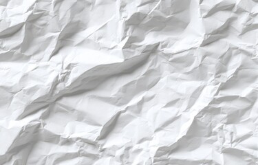 Fototapeta premium Abstract crumpled white paper texture.