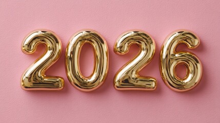 Gold 2026 numbers on a pink background (1)