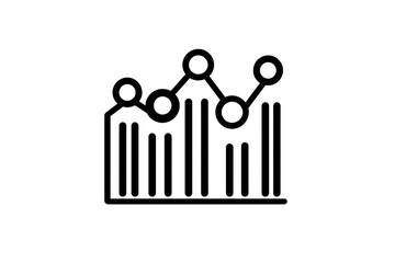 Obraz premium A graph of human-shaped figures as data bars connected by a line, symbolizing analytics, isolated on a transparent background
