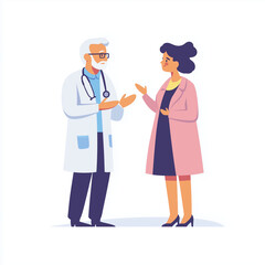 Obraz premium Doctor and patient discussing health in a clinical environment