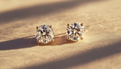 Elegant diamond stud earrings