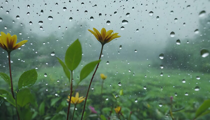 Tears of the Sky Raindrops Falling Softly