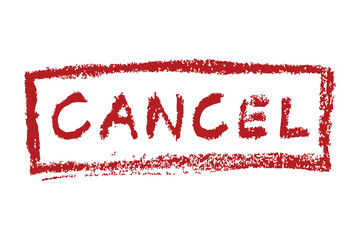 Stamp or Sign Cancel Simple Sketch Vector Crayon