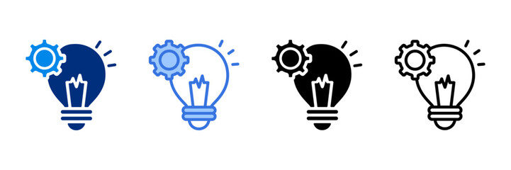 Innovation  Icon Set Multiple Style Vector Illustration 