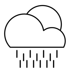 cloud rain icon vector symbol of weather illustration
