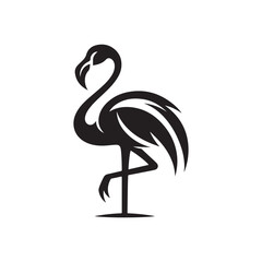flamingo vector silhouette clip art logo design illustration