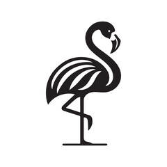 flamingo vector silhouette clip art logo design illustration