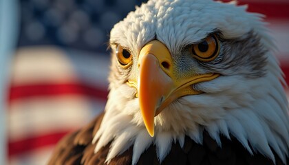Pariotic, Eagle with american flag background