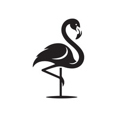 flamingo vector silhouette clip art logo design illustration