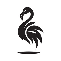 Obraz premium flamingo vector silhouette clip art logo design illustration