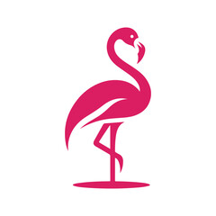 flamingo vector silhouette clip art logo design illustration