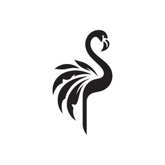 Fototapeta premium flamingo vector silhouette clip art logo design illustration