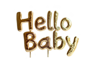 Celebratory hello baby balloon decoration baby shower festive event indoor setting bright and cheerful newborn welcome theme