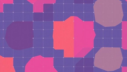 Modern Abstract Mosaic Pattern with Geometric Shapes and Grids for Digital Backgrounds and Creative Designs