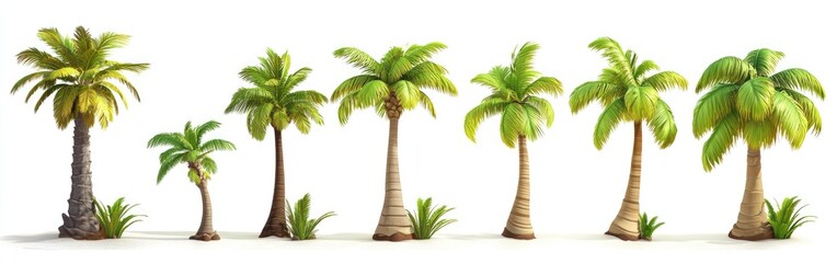 Obraz premium Tropical Palm Trees Collection