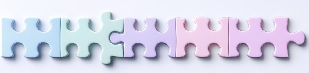 Fototapeta premium Pastel Puzzle Pieces (1)