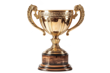 Celebrating victory golden trophy award ceremony competition hall sports formal setting close-up view achievement recognition