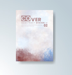 Cards with watercolor background. Design for your cover, date, postcard, banner, logo.