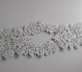 Intricate silver leaf lace border, soft background ,  elegant,  ornate,  detail