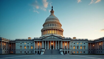 Obraz premium capitol building at night
