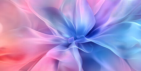 Fototapeta premium Abstract Waves in Pink, Blue, and Lavender Gradient Background, Smooth Lines, Gentle Texture