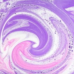 A mesmerizing background featuring vibrant purple and soft white swirls, creating a dreamy, abstract pattern that evokes a sense of calm and creativity.