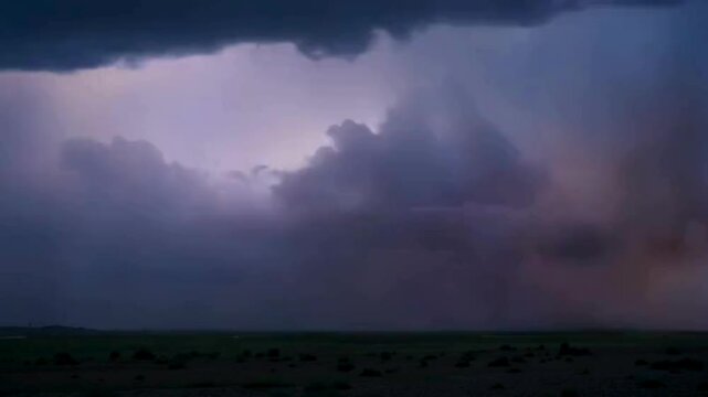 lightning flashes in strom cloud