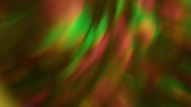 Bokeh dispersion lens. Overflows rays. Optical distortion. Colorful festive shimmer swirling dot kaleidoscope effect dust. Rounded lens variance light leaks.
