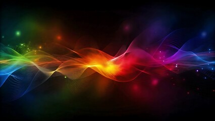 Abstract Colorful Waves, Dynamic Glowing Lines, Vibrant Light Trails, Colorful Wave Background, Abstract Flowing Art, Glowing Spectrum Waves, Energetic Line Design, Abstract Vibrant Pattern

