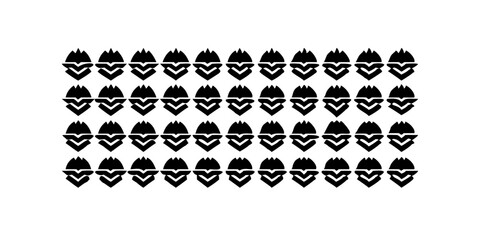 Grid of military rank chevrons in stacked layout