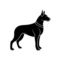 guard dog pencil outline  .svg